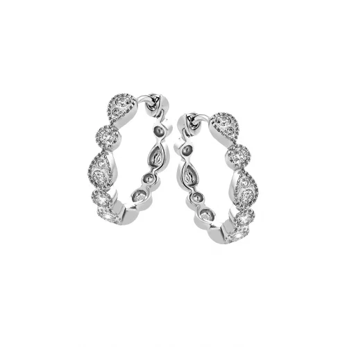 Zeghani Hoop Earrings Ze878