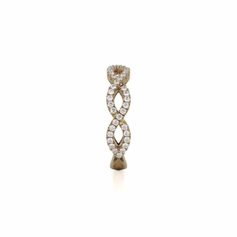 Braided Diamond Band B317-WG4-YG4