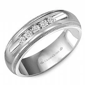 Thin - Band Wedding Bands for a Delicate and Subtle LookWhite Gold Diamond Wedding Band 0.35 Ct Total Diamond Weight