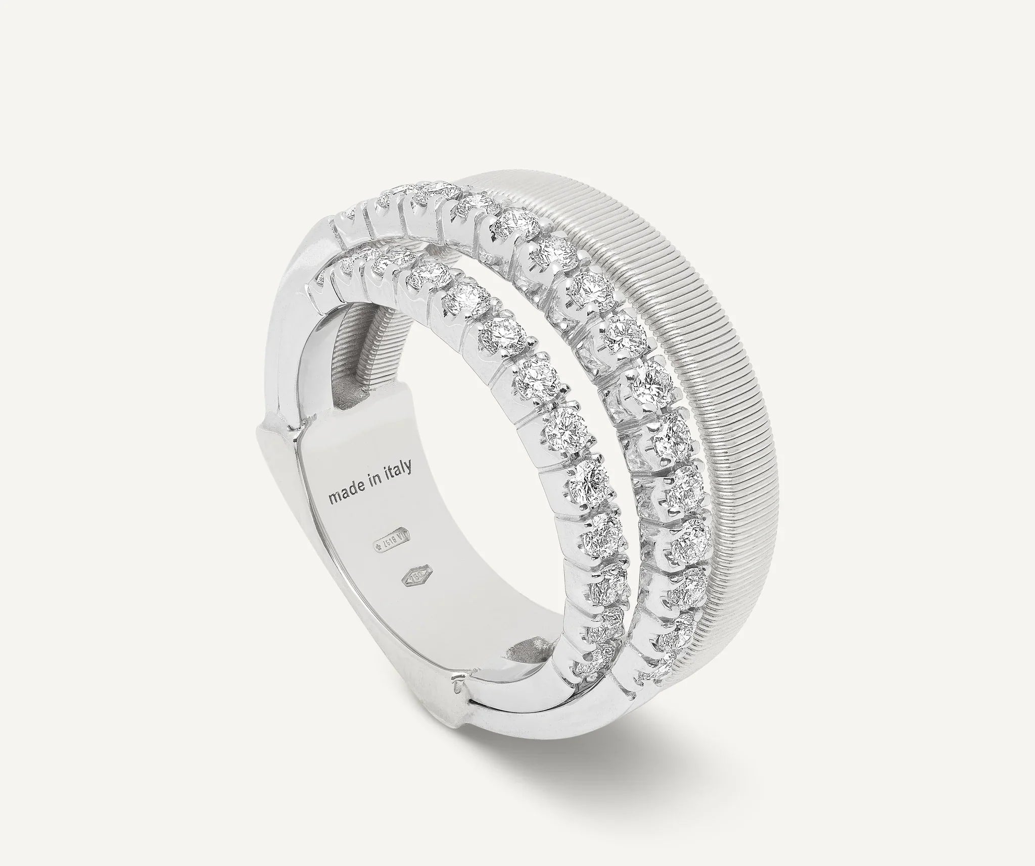 Tungsten Carbide Wedding Bands with Matte Black FinishesMarco Bicego Masai 18ct White Gold Coil 0.70ct Diamond Ring