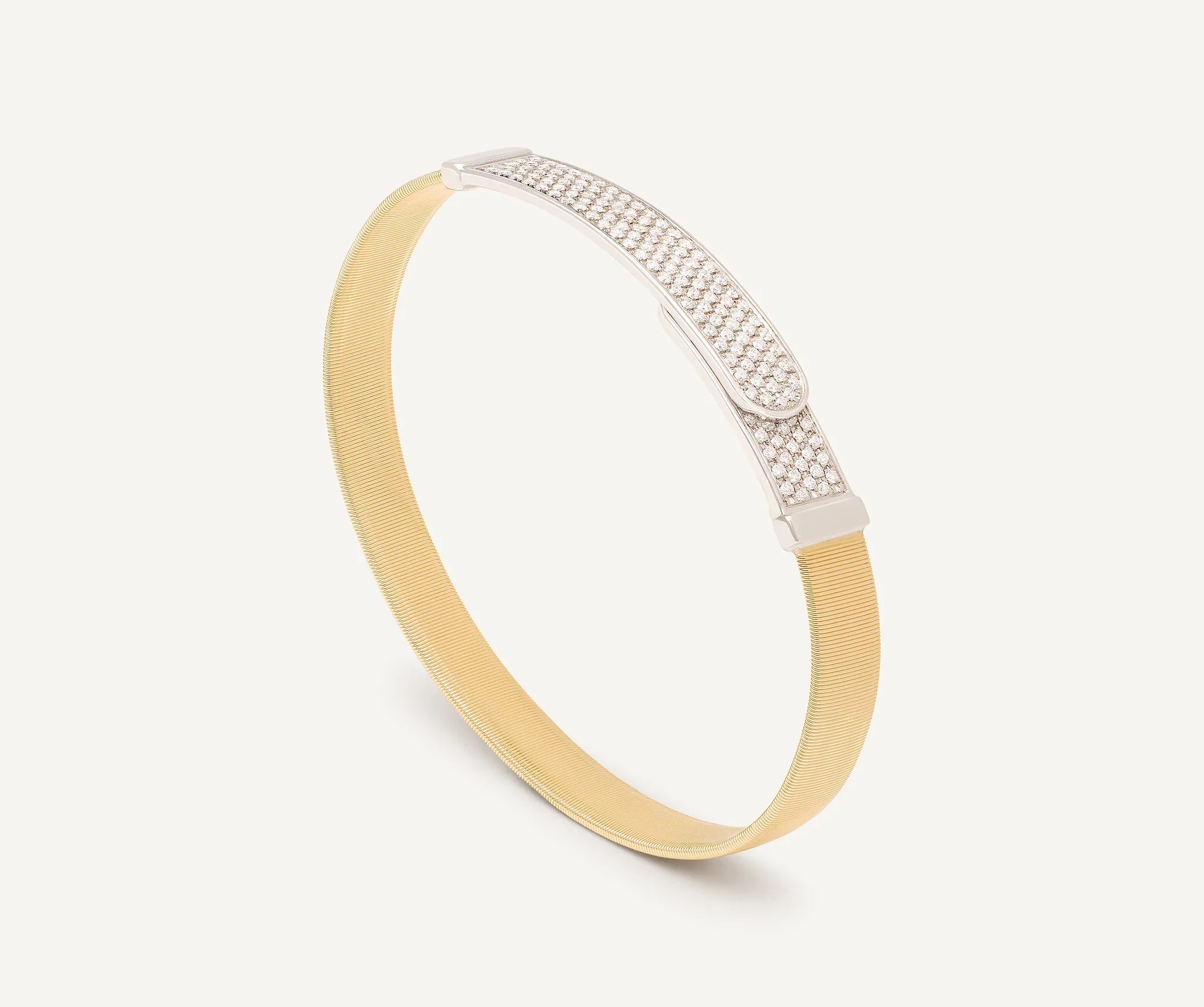 Vintage - Inspired Wedding Bands with Filigree ScrollworkMarco Bicego Masai 18ct Yellow Gold Coil 0.85ct Diamond Bangle