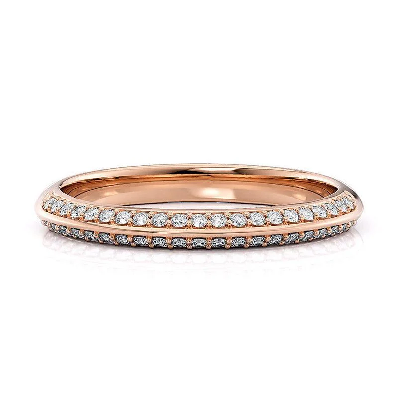 Thin - Band Wedding Bands for a Delicate and Subtle LookAstrid Knife-Edge Wedding Band Rose Gold