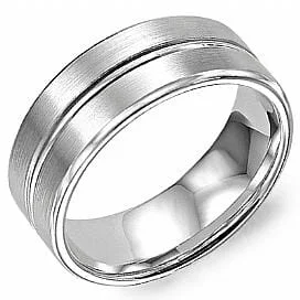 Hand - Forged Silver Wedding Bands with Celtic Knotwork DesignsWhite Gold Band