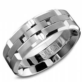 Hand - Forged Silver Wedding Bands with Celtic Knotwork DesignsWhite Gold Wedding Band