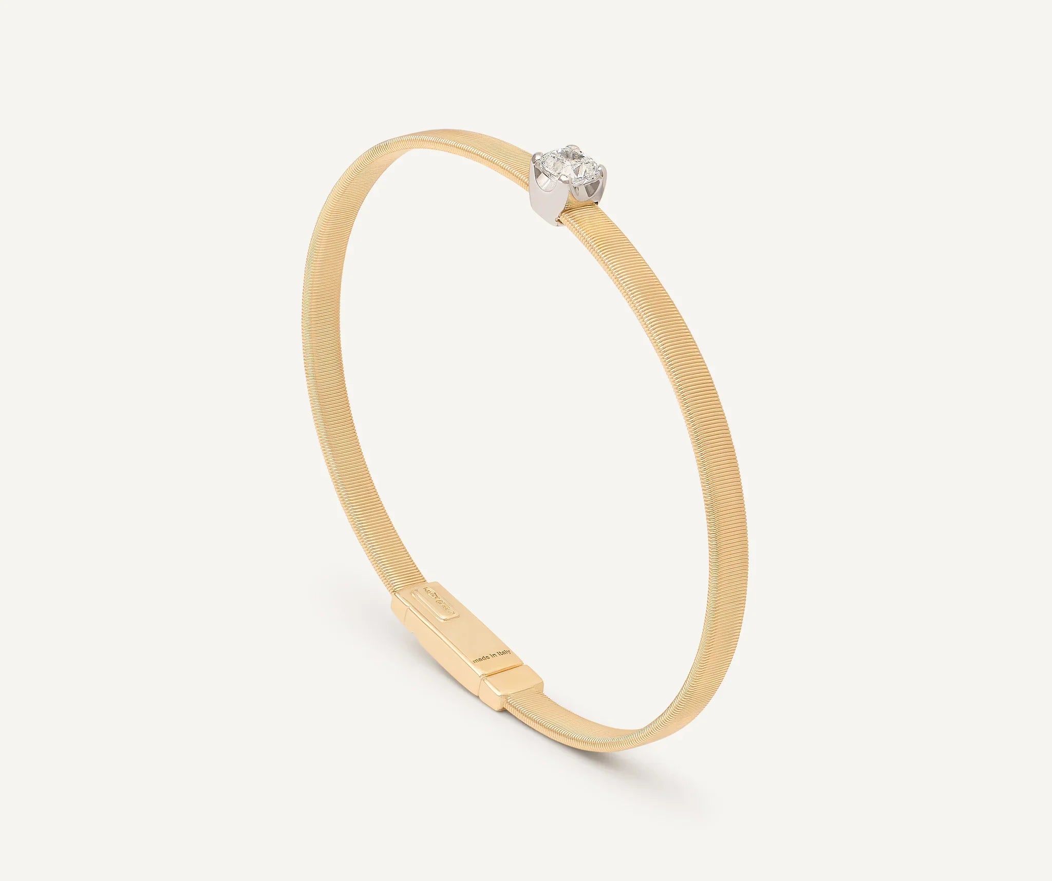 Custom - Engraved Wedding Bands with Personalized MessagesMarco Bicego Masai 18ct Yellow Gold Coil 0.52ct Diamond Bracelet