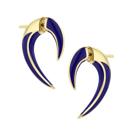 Wedding Bands with Symbolic Infinity Sign CarvingsShaun Leane Sabre Solis Talon 18ct Yellow Gold Vermeil Sterling Silver Atlantic Ceramic Earrings