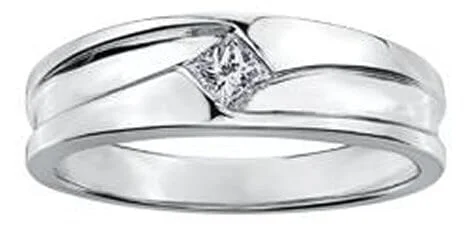 Titanium Wedding Bands with Inlaid Mother - of - Pearl StripesWhite Gold Canadian Diamond Mens Band.