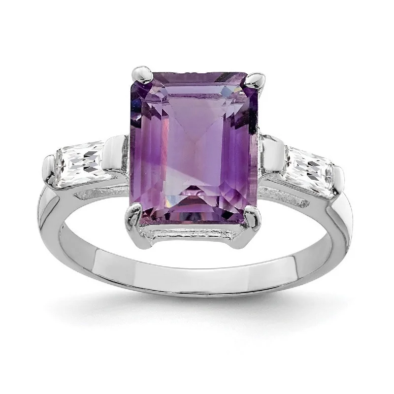 Jade Gemstone Rings with Intricate CarvingsCurata 925 Sterling Silver Solid Polished Open back Amethyst Ring