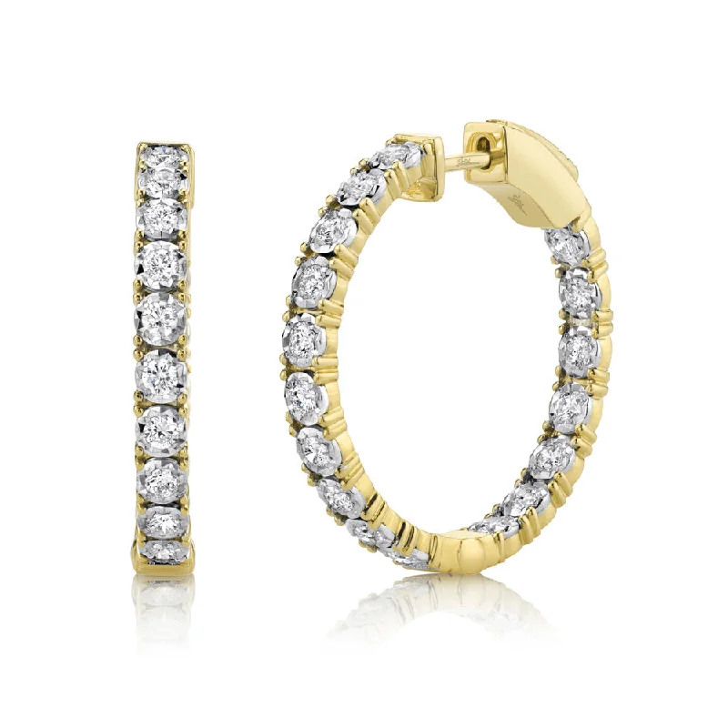 1.06CT DIAMOND HOOP EARRING