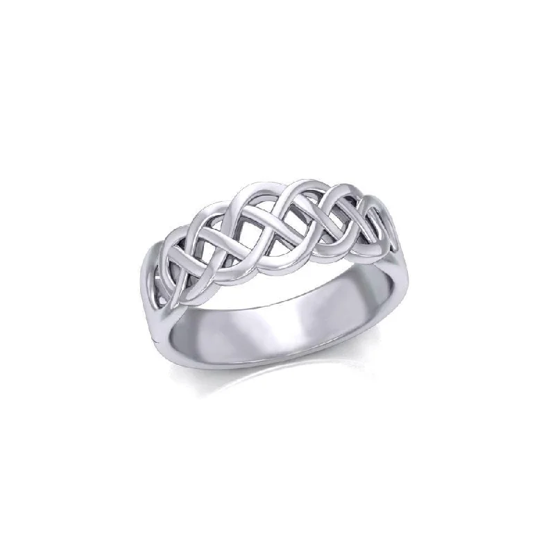 Braided Metal Wedding Bands in a Contemporary StyleThe eternity of life, nature, and love ~ Sterling Silver Celtic Knotwork Ring SM227