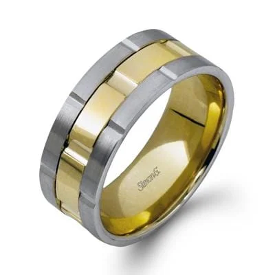 Braided Metal Wedding Bands in a Contemporary StyleYellow Gold Mens Band.