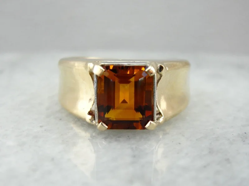 Alexandrite Gemstone Rings with a Chameleon - like Color ChangeCrisp Citrine Men's Statement Ring