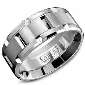 Cobalt Chrome Wedding Bands with High - Polish ShinesWhite Gold Wedding Band