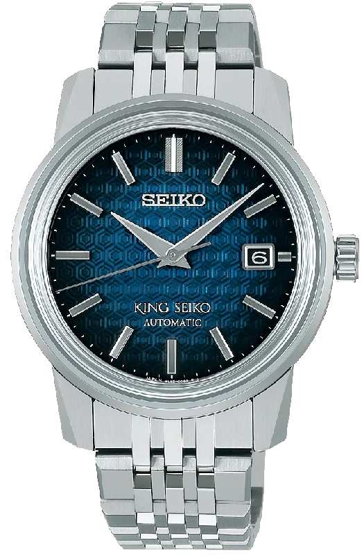 Custom - Engraved Wedding Bands with Personalized MessagesKing Seiko KSK 6L Kameido Blue