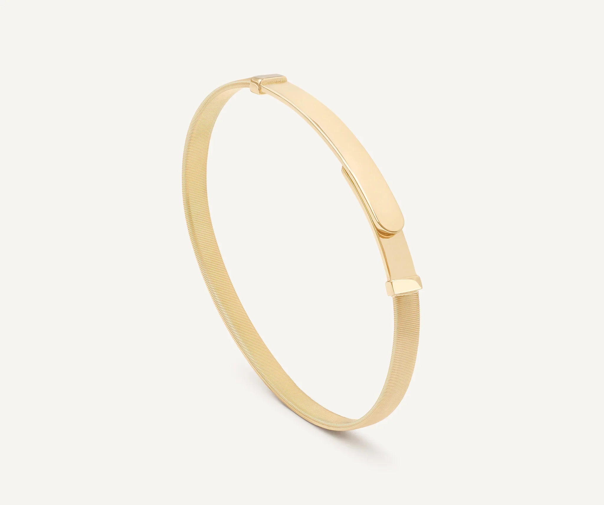 Rose Gold Wedding Bands with Floral - Engraved SidesMarco Bicego Masai 18ct Yellow Gold Thin Coil Bangle