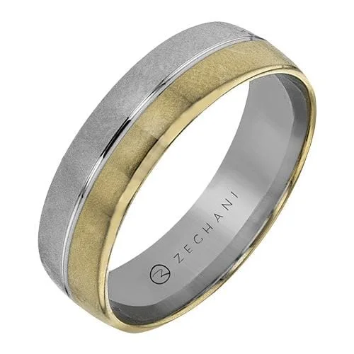 Emerald - Embellished Wedding Bands for a Pop of ColorYellow Gold, White Gold High Polish Mens Band.