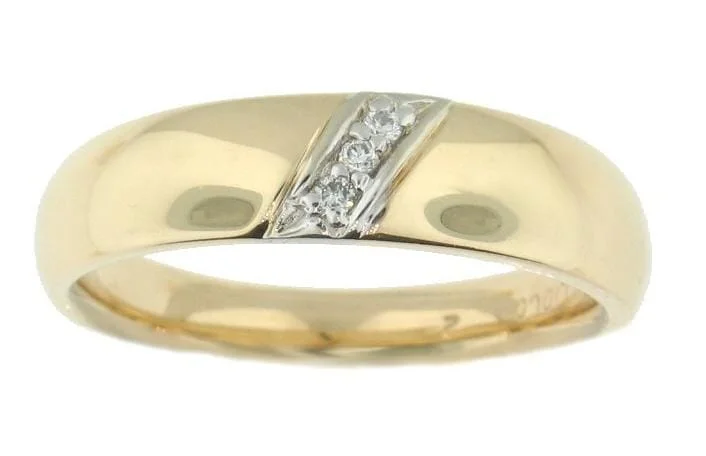 Braided Metal Wedding Bands in a Contemporary StyleYellow Gold Diamond Band.