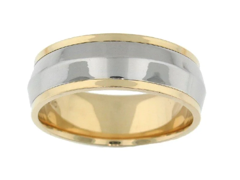 Hand - Forged Silver Wedding Bands with Celtic Knotwork DesignsYellow Gold Mens Band. 8.0mm Wide.