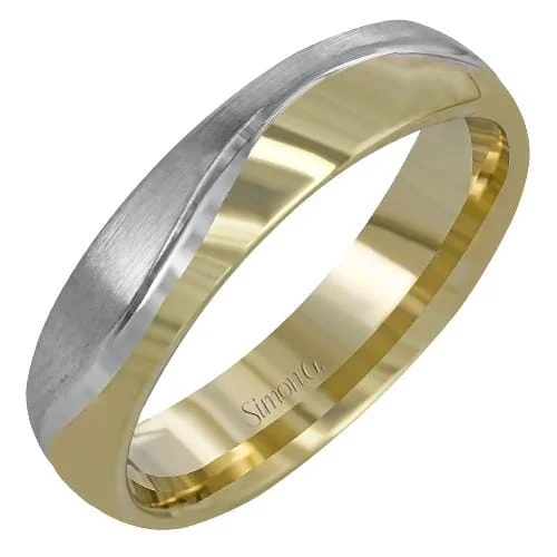 Wedding Bands with Symbolic Infinity Sign CarvingsYellow Gold, White Gold Mens Band.