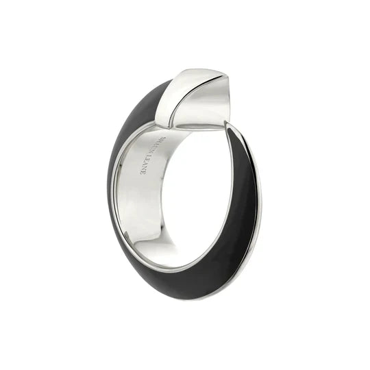 Custom - Engraved Wedding Bands with Personalized MessagesShaun Leane Sabre Solis Sterling Silver Jet Ceramic Ring