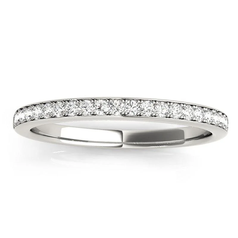 Wedding Bands with Hidden Diamond Halo Under the SettingLulu - Wedding Ring. endless glow of your love 0.20ct