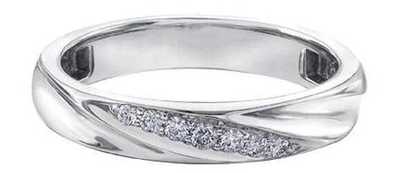 Emerald - Embellished Wedding Bands for a Pop of ColorWhite Gold Diamond Band.