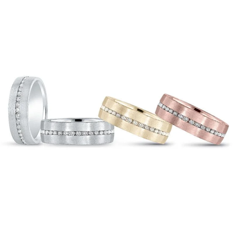 Thin - Band Wedding Bands for a Delicate and Subtle LookCarrington Men's Diamond Wedding Ring. Everlasting love