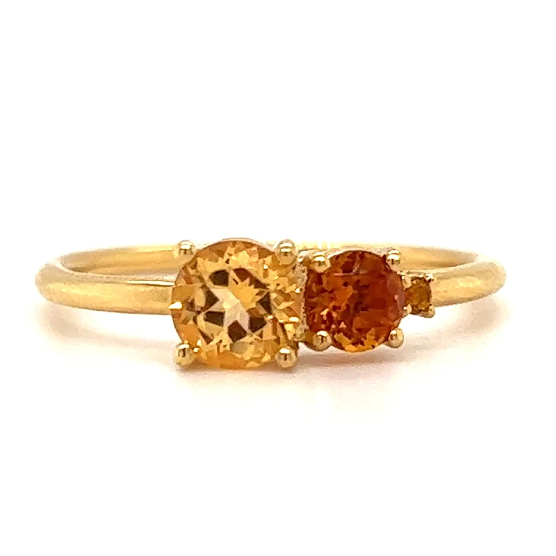 Turquoise Gemstone Rings with Native American - Inspired PatternsEarth Grown Citrine & Honey Yellow Topaz 18ct Gold Ring