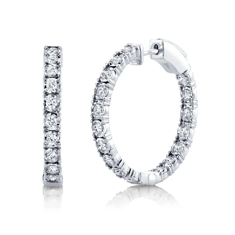 1.06CT DIAMOND HOOP EARRING