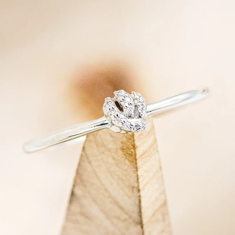 DAINTY KNOT & DIAMOND ACCENTED RING