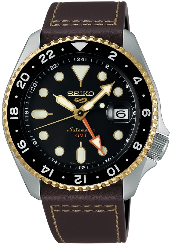 Wedding Bands with Hidden Diamond Halo Under the SettingSeiko 5 Sports SKX GMT Mocha