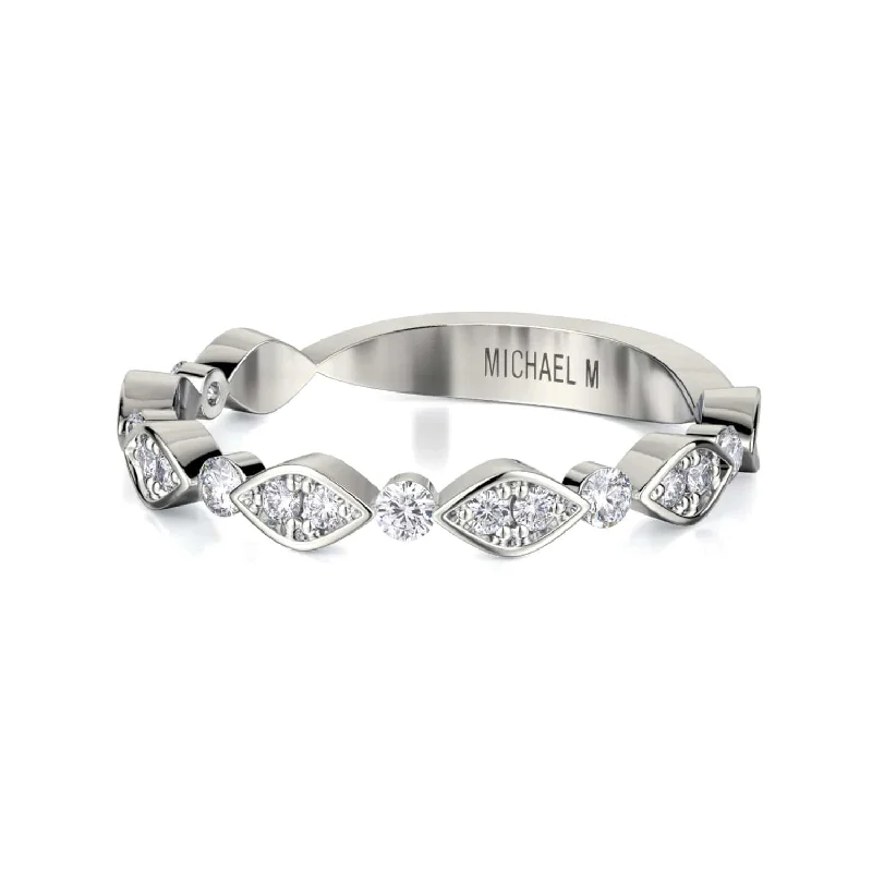 Bezel Marquise Diamond Band B319