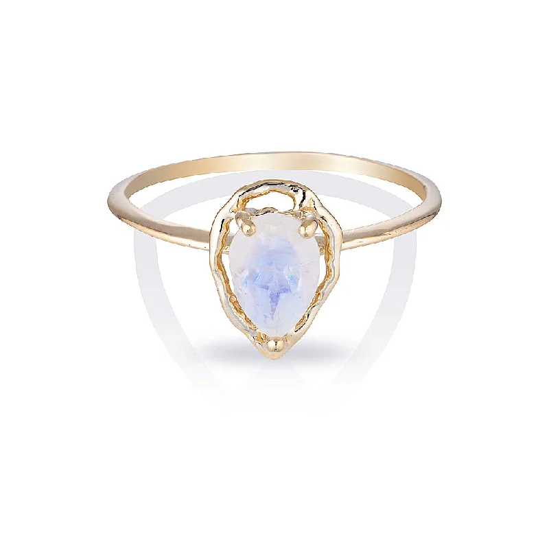 Aquamarine Gemstone Rings with a Nautical - Themed SettingLivia II | moonstone