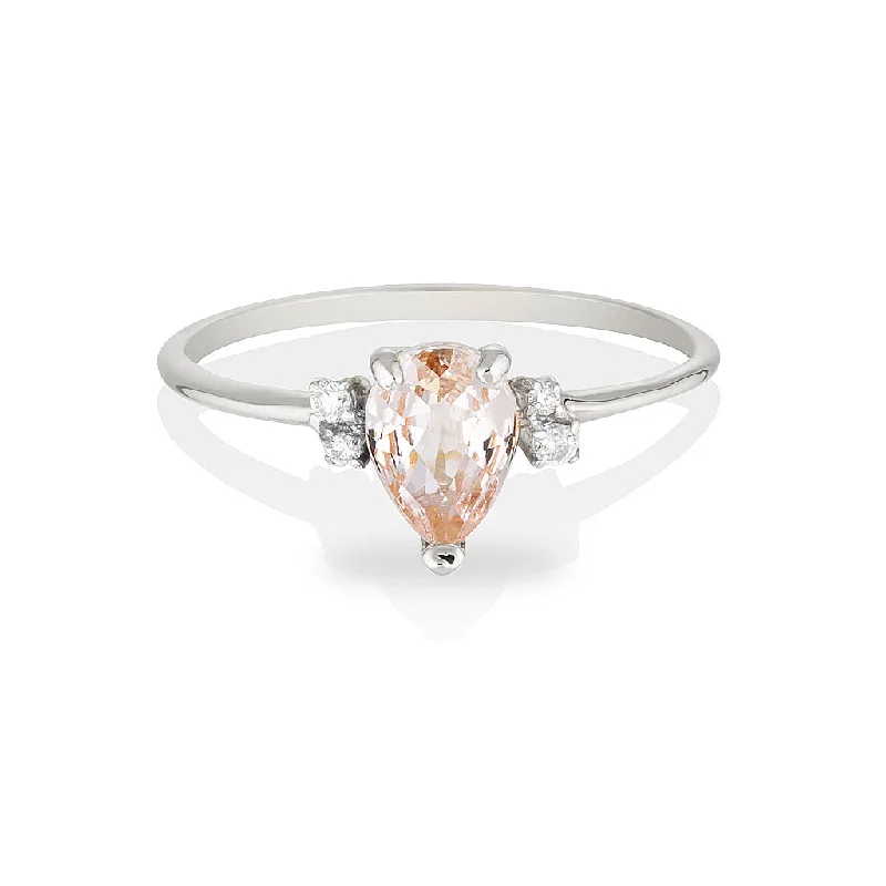 Garnet Gemstone Rings with a Vintage - Style Bezel SettingLilah | morganite & diamonds