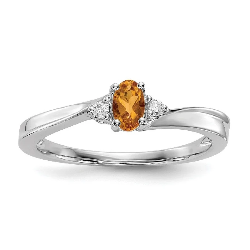 Alexandrite Gemstone Rings with a Chameleon - like Color ChangeCurata 925 Sterling Silver Rhodium Plated Citrine Ring