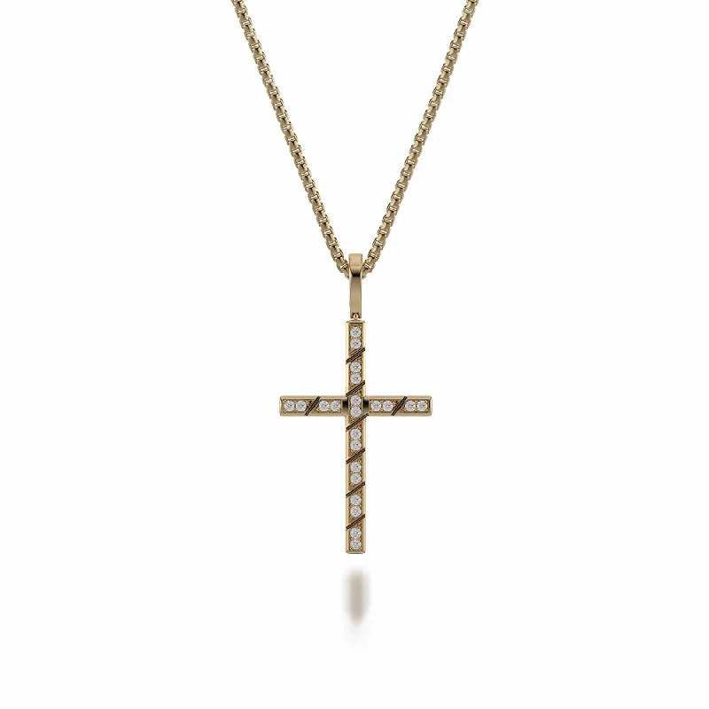 Box Diamond Cross Pendant MP232YG