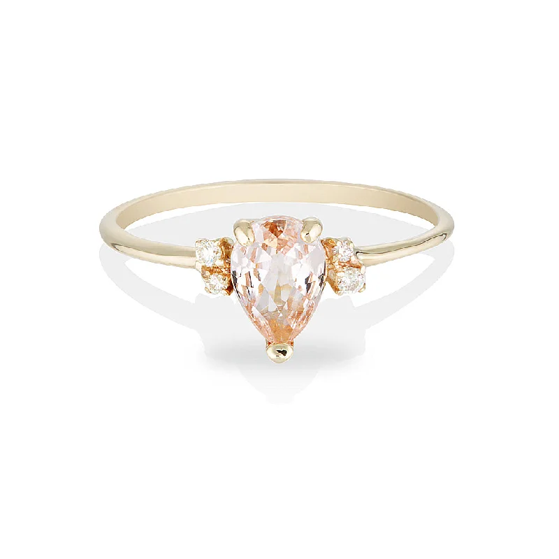 Ruby Gemstone Rings with Intricate Gold Filigree SettingsLilah II | morganite & diamonds