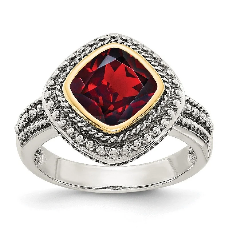 Tourmaline Gemstone Rings in a Multicolor ArrayCurata 925 Sterling Silver Bezel Polished With 14k Garnet Ring