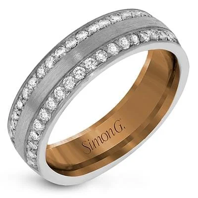 Black Onyx - Inlaid Wedding Bands with a Mysterious AuraWhite Gold, Rose Gold Diamond Wedding Band