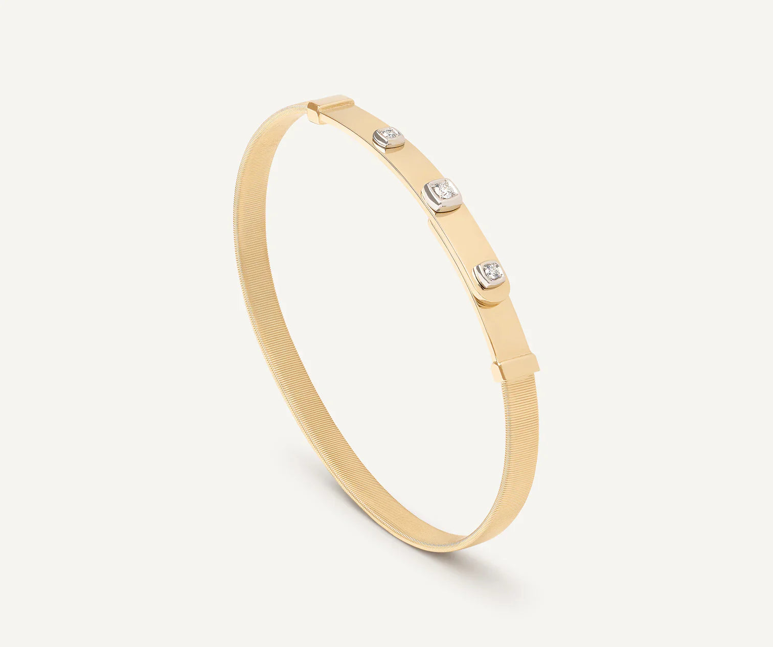 Black Onyx - Inlaid Wedding Bands with a Mysterious AuraMarco Bicego Masai 18ct Yellow Gold Thin Coil 0.10ct Diamond Bangle