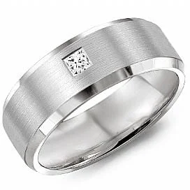 Thin - Band Wedding Bands for a Delicate and Subtle LookWhite Gold Diamond Band 0.10 Ct Total Diamond Weight