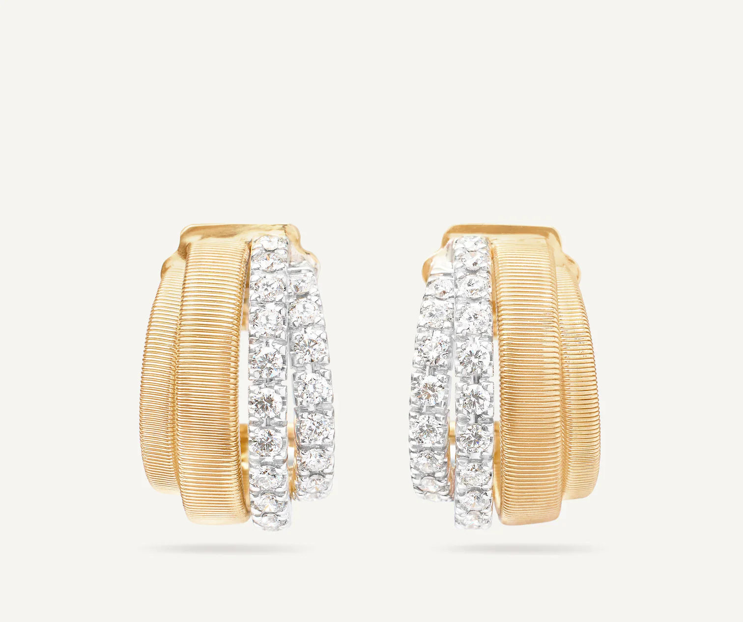 Thin - Band Wedding Bands for a Delicate and Subtle LookMarco Bicego Masai 18ct Yellow Gold Coil 0.76ct Diamond Earrings