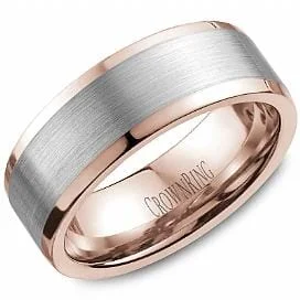 Mens Wedding Bands with Carbon Fiber InlaysRose Gold Wedding Band Brushed