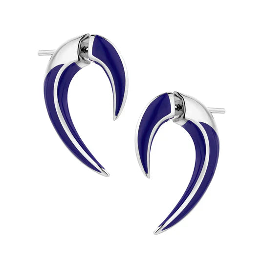 Thin - Band Wedding Bands for a Delicate and Subtle LookShaun Leane Sabre Solis Talon Sterling Silver Atlantic Ceramic Earrings