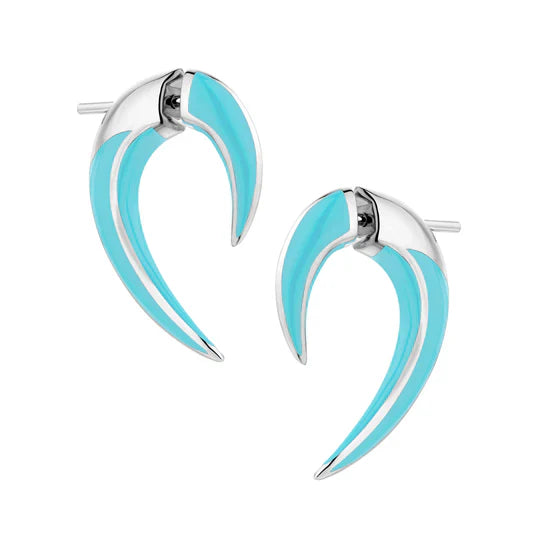 Emerald - Embellished Wedding Bands for a Pop of ColorShaun Leane Sabre Solis Talon Sterling Silver Lagoon Ceramic Earrings