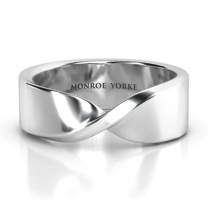 Laser - Cut Wedding Bands with Intricate Geometric PatternsThe Twist Wedding Band