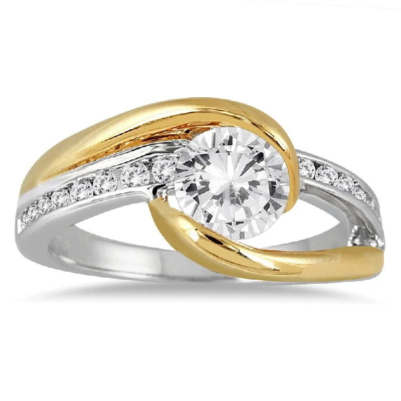 Rose - Cut Diamond Engagement Rings with a Rustic CharmAGS Certified 1 1/5 Carat TW Diamond Engagement Ring in Two Tone 14K Gold (J-K Color, I2-I3 Clarity)