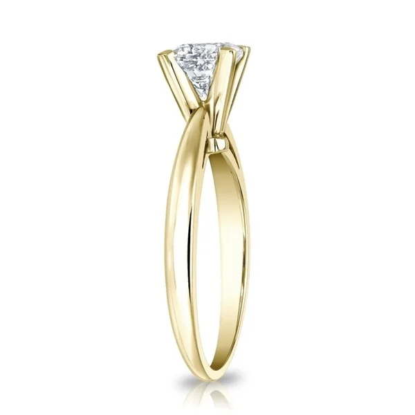 Engagement Rings with a Hidden Halo and Pavé - Set BandAuriya 14k Gold GIA Certified 1.50-Carat TW Princess-Cut Solitaire Diamond Engagement Ring