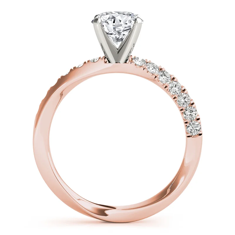 Engagement Rings with a Hidden Heart - Shaped CutoutAuriya 14k Rose Gold Lab Grown Round Diamond Engagement Ring 0.50 to 5.00 ct. tw. (F-G VS)