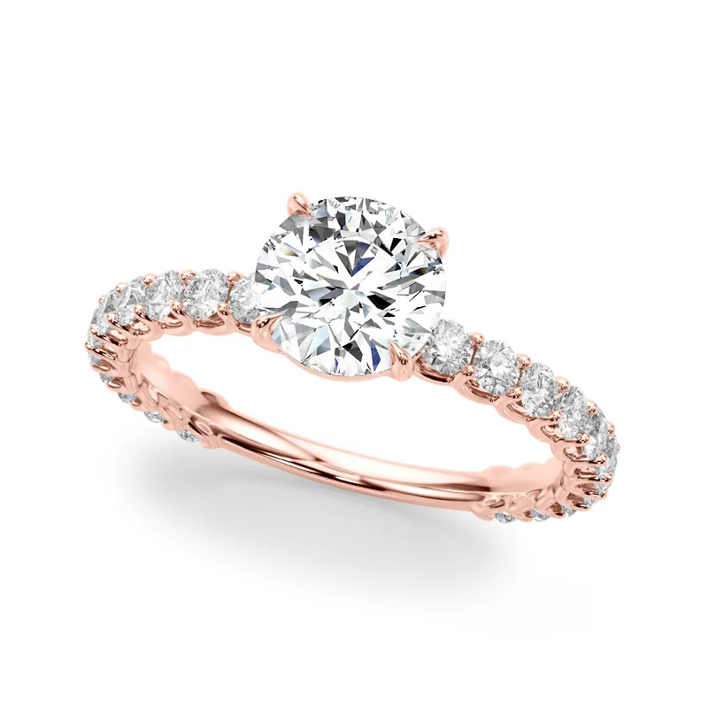 Platinum Engagement Rings with Milgrain EdgesAuriya 14k Rose Gold Lab Grown Round Diamond Engagement Ring 0.50 to 5.00 ct. tw. (F-G VS)